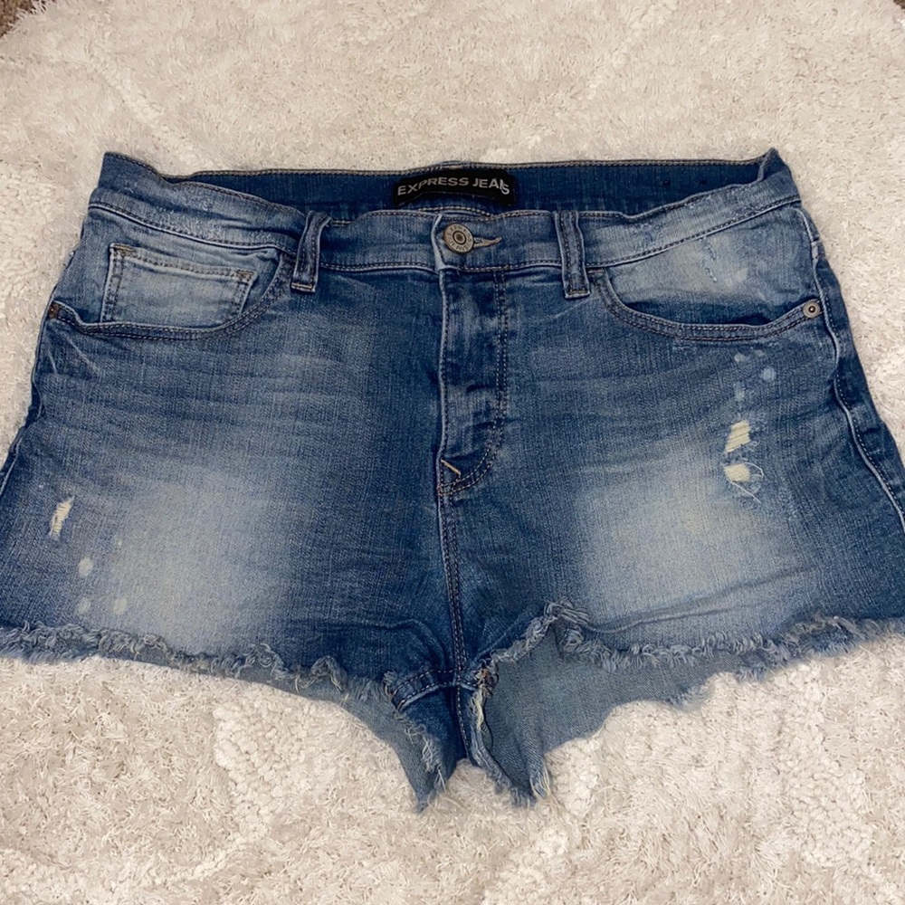Express denim shorts